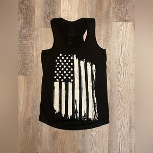 NWOT Women’s Nine Line Black American Flag Tank Size Small